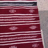Burgundy handmade carpet, 240x135cm