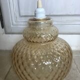 Vintage amber glass suspension