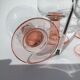 10 wine glasses foot pink orange diameter 7cm
