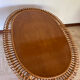 Vintage sun rattan oval coffee table