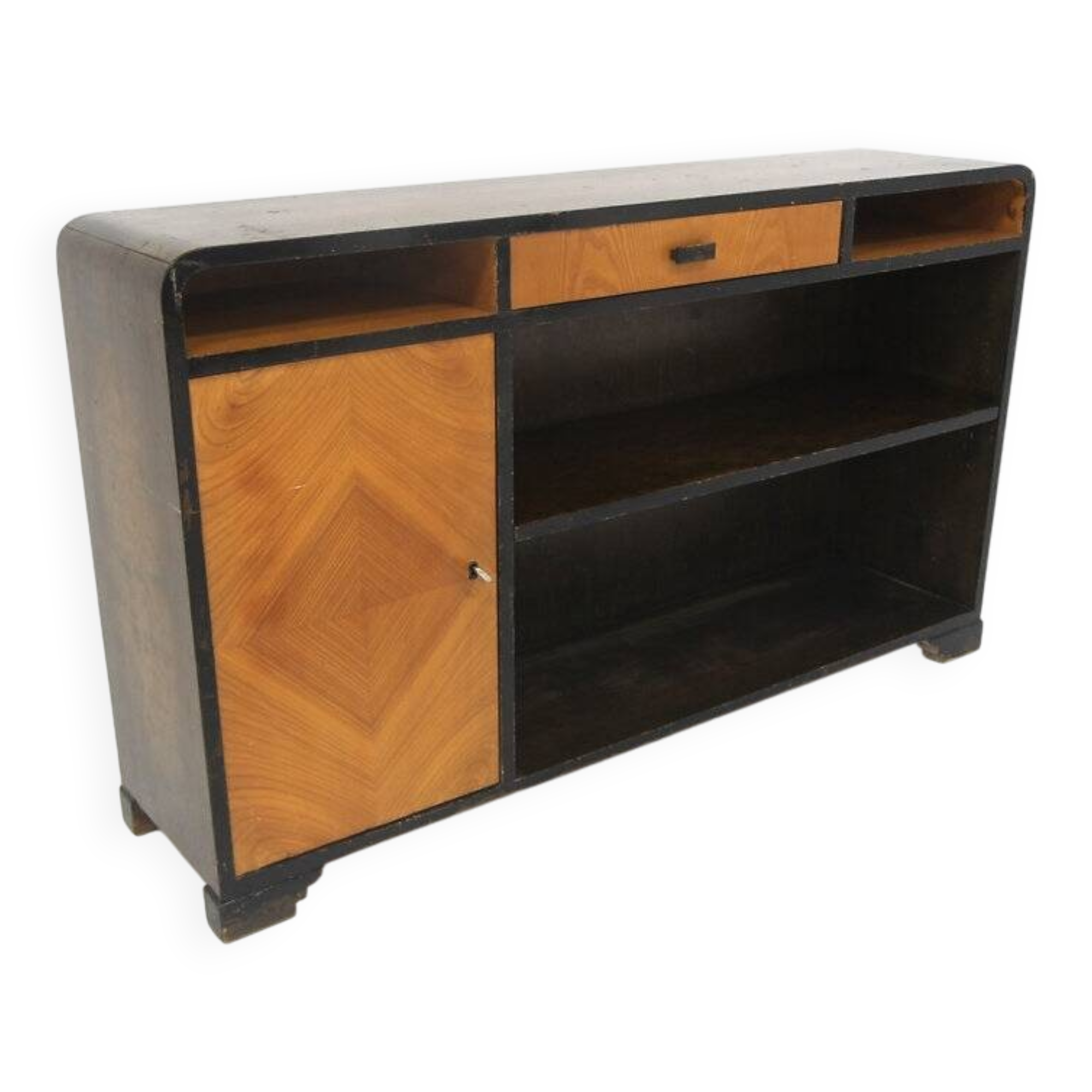Scandinavian console in elm, Swedish Modern, Sweden, 1940.