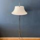 Vintage Space Age floor lamp with white plexiglass UFO shade.
