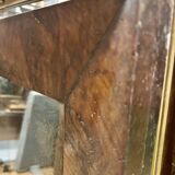 Antique mirror with elm burl molding, heavily demercurized, in its current condition