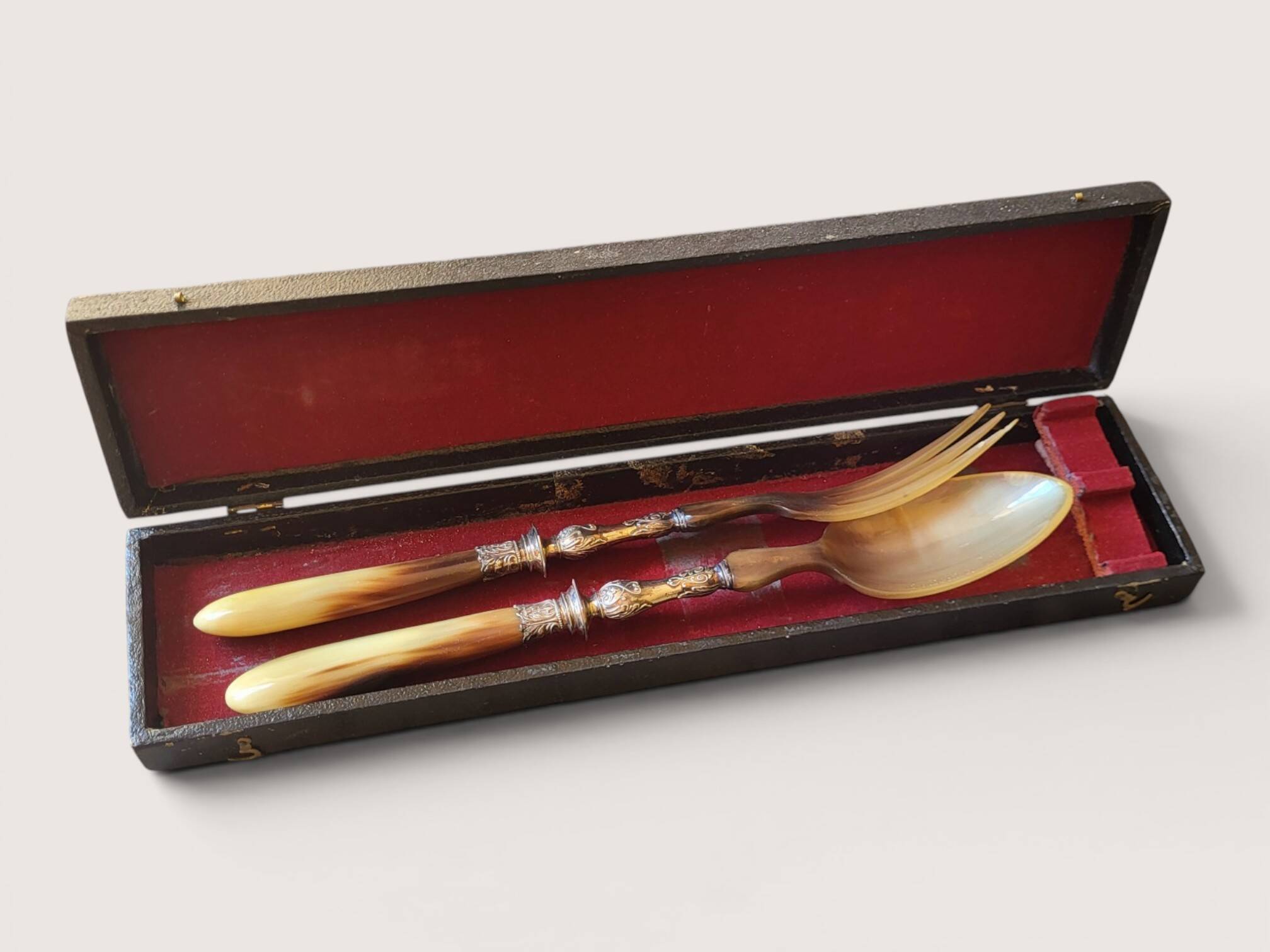Silver-plated salad servers