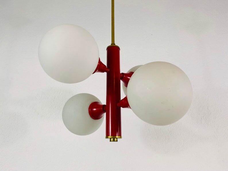 Red suspension by Kaiser, Germany, 60s