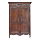 Antique Carved Wardrobe Dated 1844 with Shaped Panels