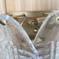 Transparent “felci” murano glass wall sconce