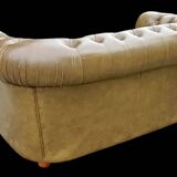 Canapé Chesterfield 2 places en cuir vert