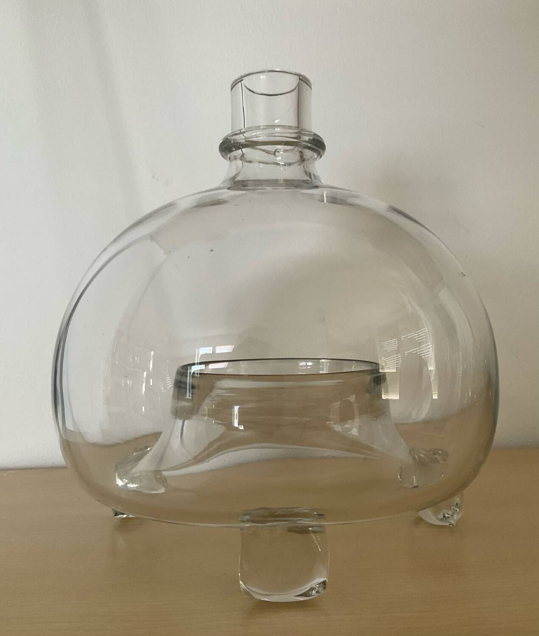 Vase vintage en verre soufflé