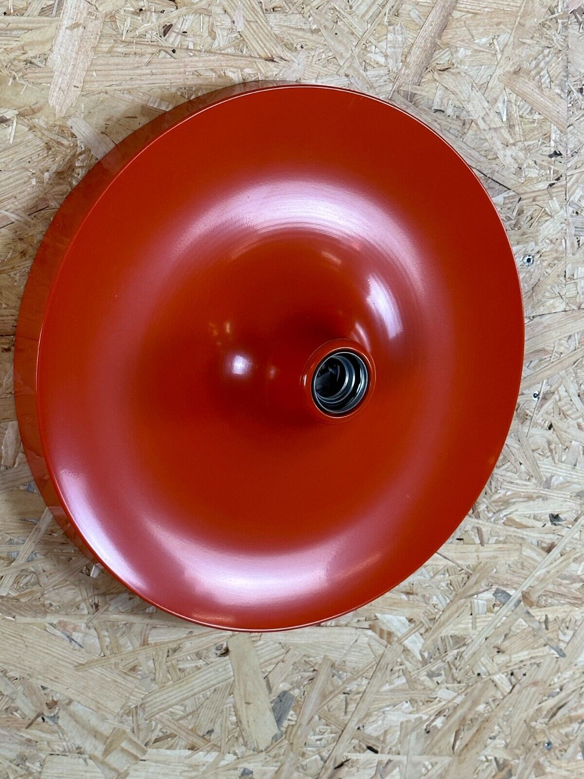 60s 70s discus wall lamp Teka Orange Space Age design aluminum metal