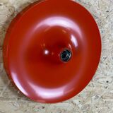 60s 70s discus wall lamp Teka Orange Space Age design aluminum metal