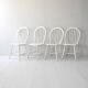 Set of 4 Contemporary White Scandinavian Chairs