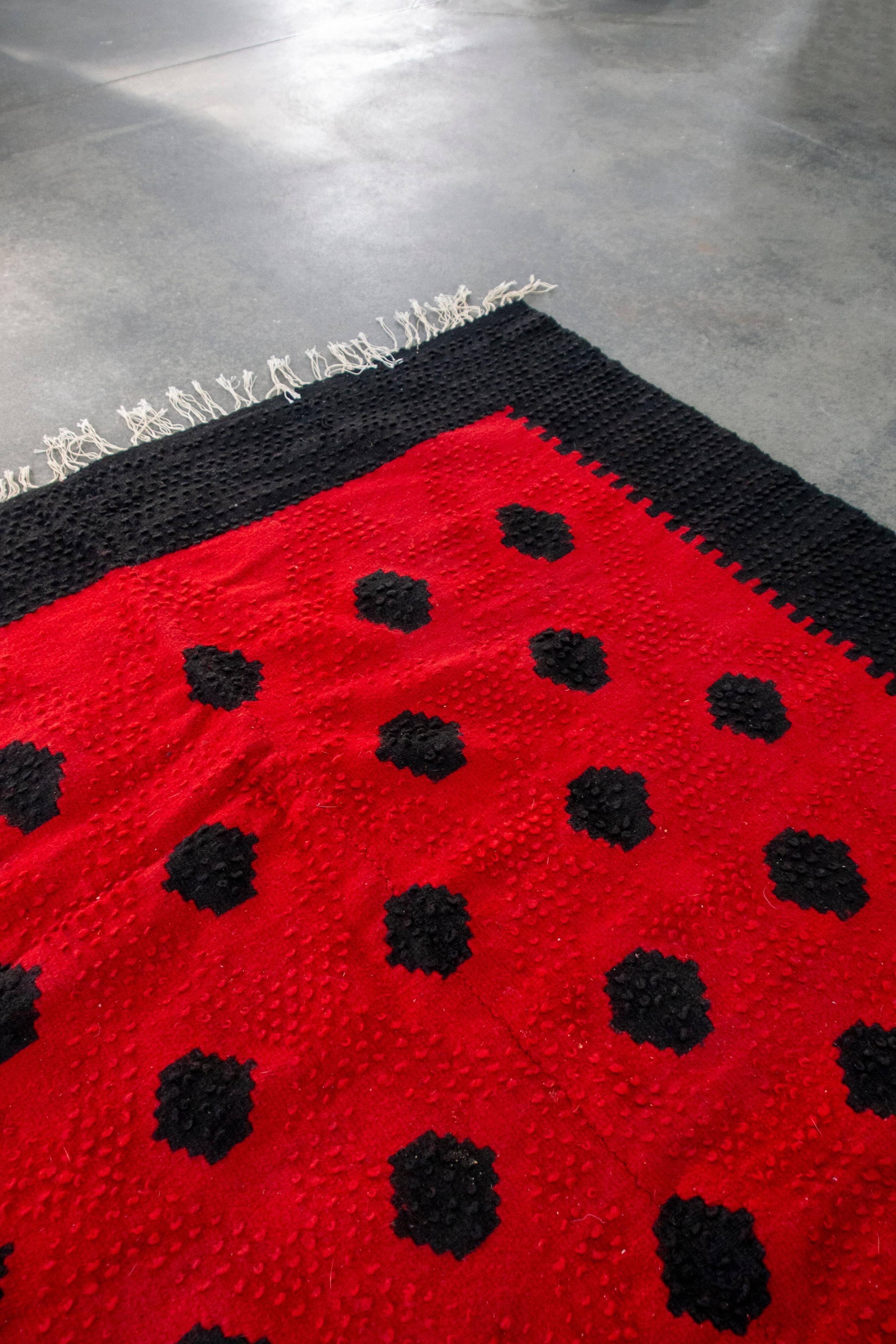 Modern Mid-Century Kilim Rug Handwoven Yugoslavia 1960s