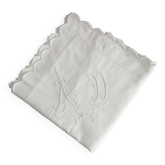 Old monogrammed pillowcase