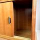 Vintage 1950s hi-fi cabinet – Scandinavian style – blond wood with brass legs