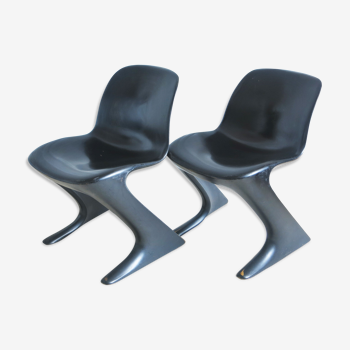 Pair of chairs Kangaroo Ernst Moeckl 60s