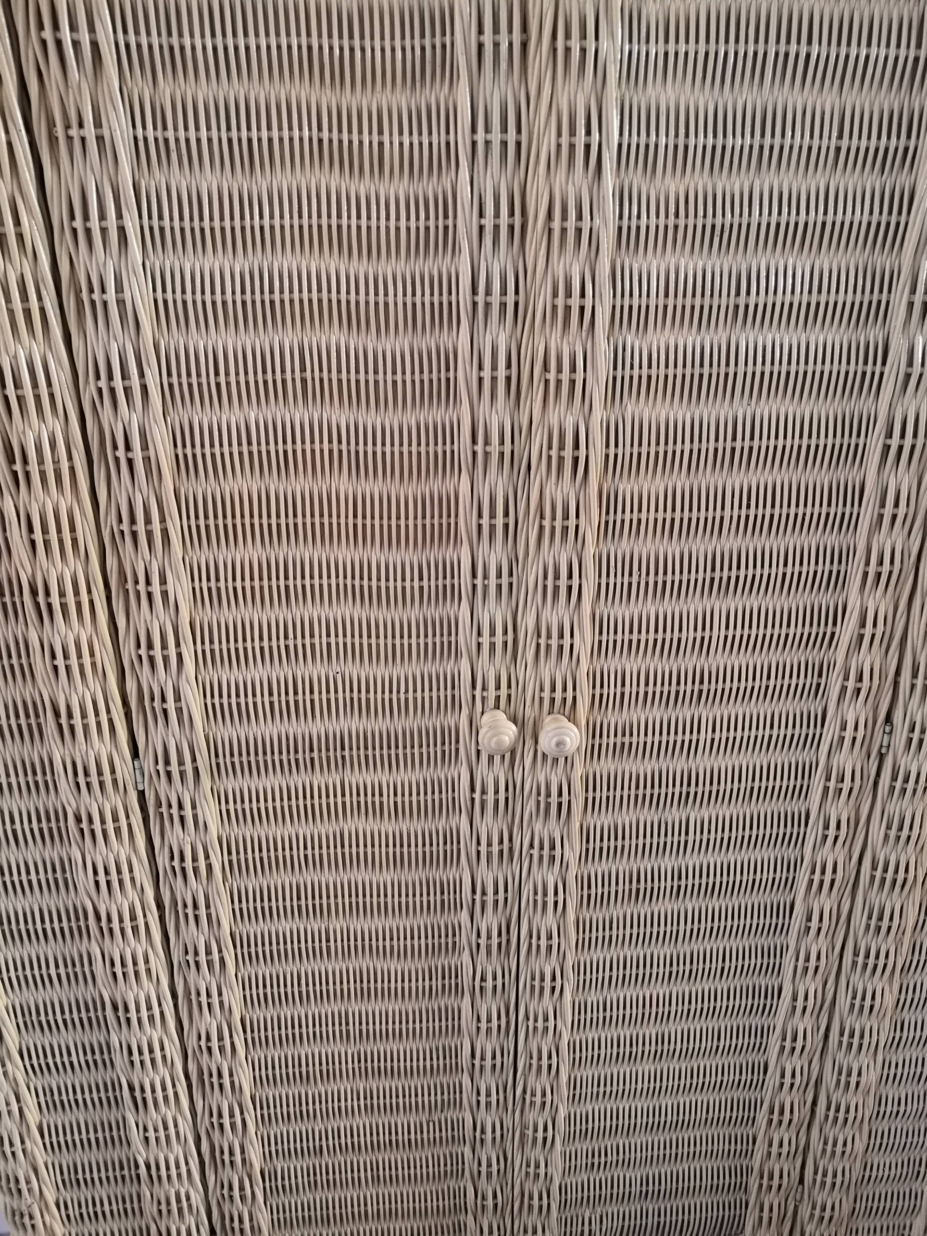 Vintage Rattan Wardrobe 1970s