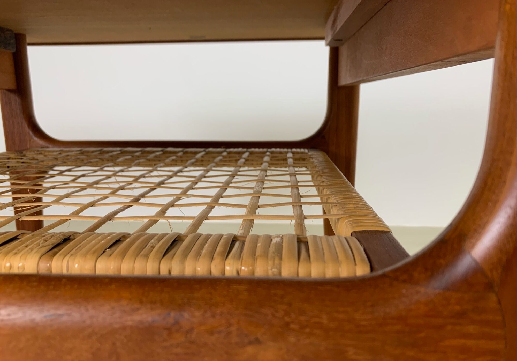 MidCentury Teak Coffee Table with Seagrass by Trioh Denmark, 1960s