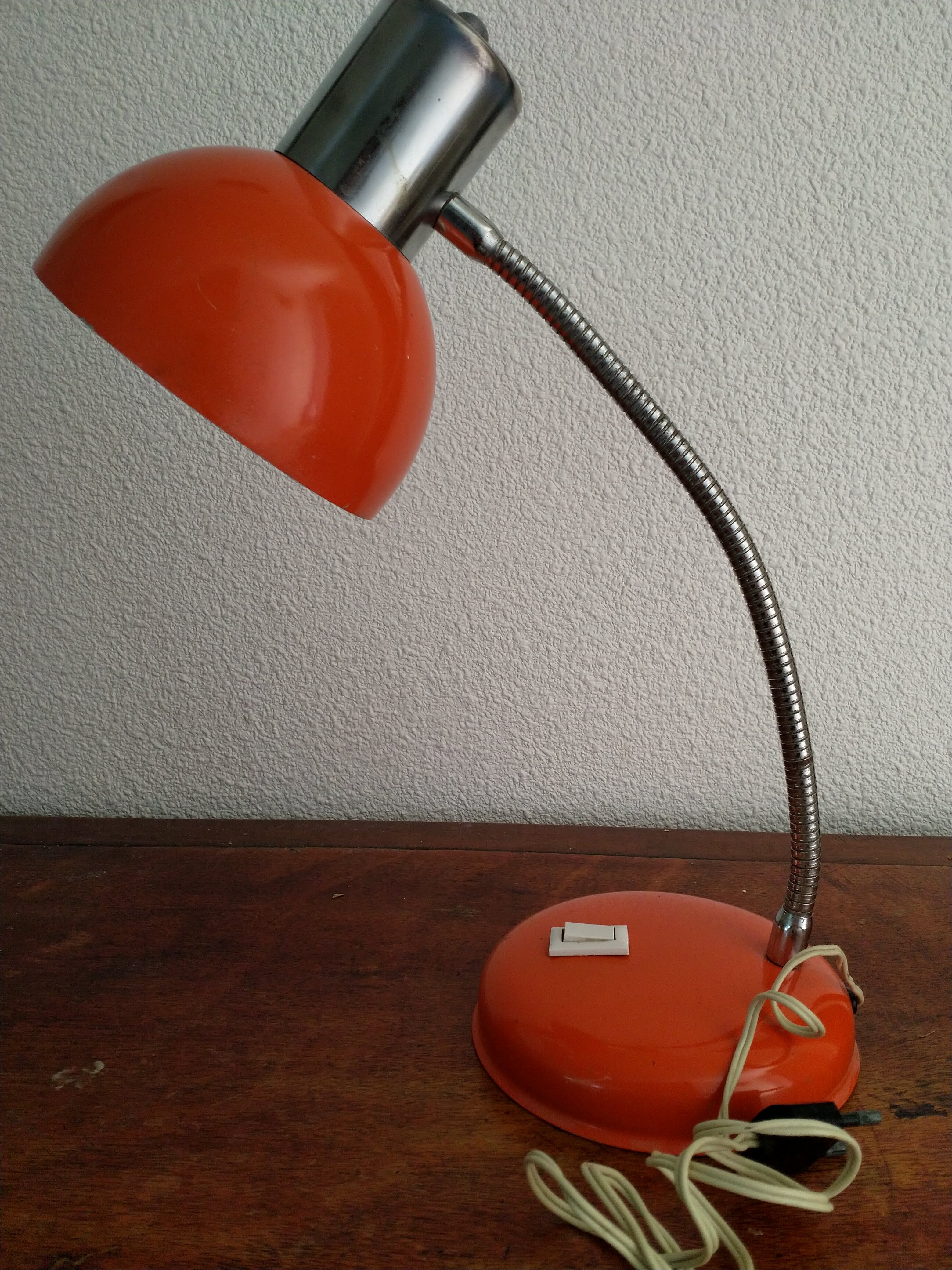 Lampe de bureau, vintage, rouge