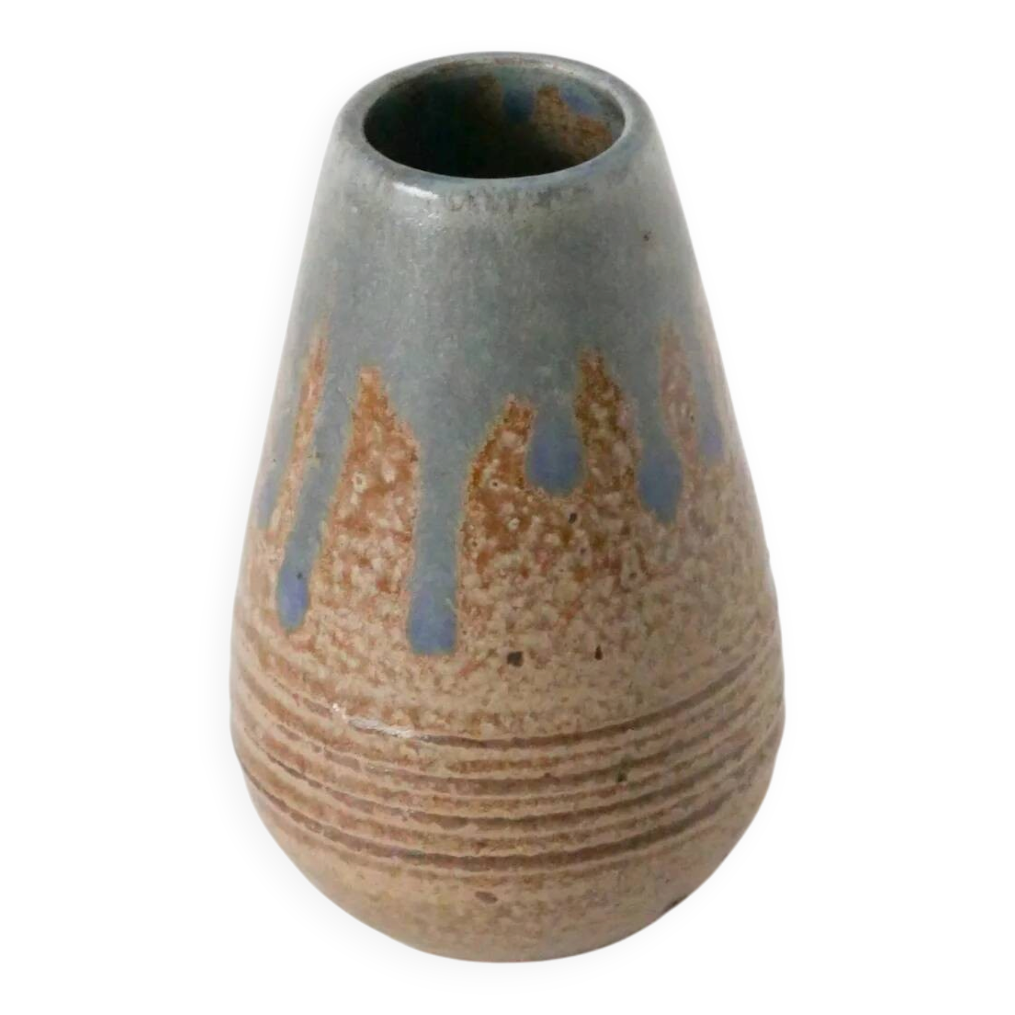 Petit vase en grès, forme conique - 11 x 8 cm