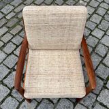 Fauteuil Senator en laine beige teck par Ole Wanscher pour Cado