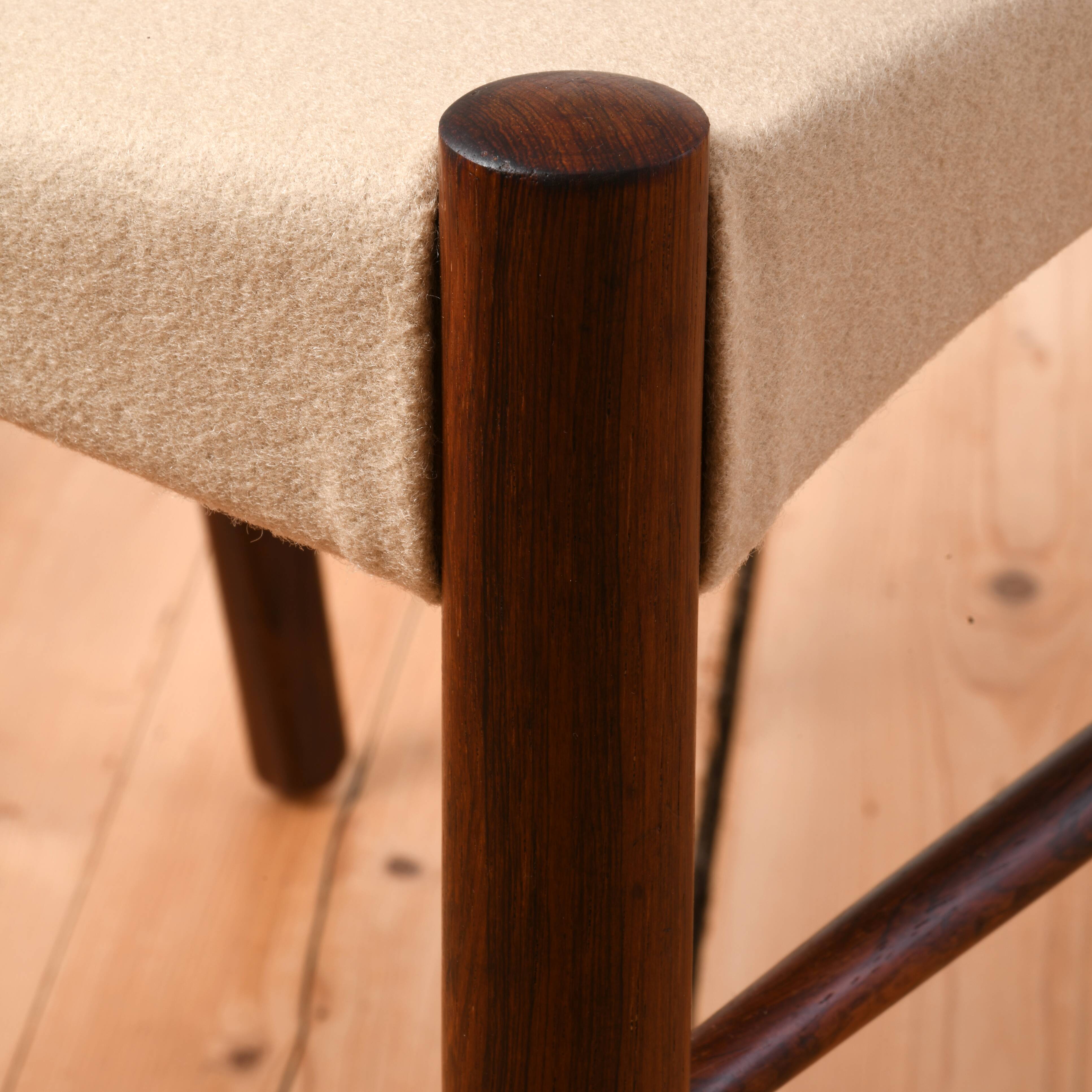 Pair of Scandinavian chairs in Rio rosewood