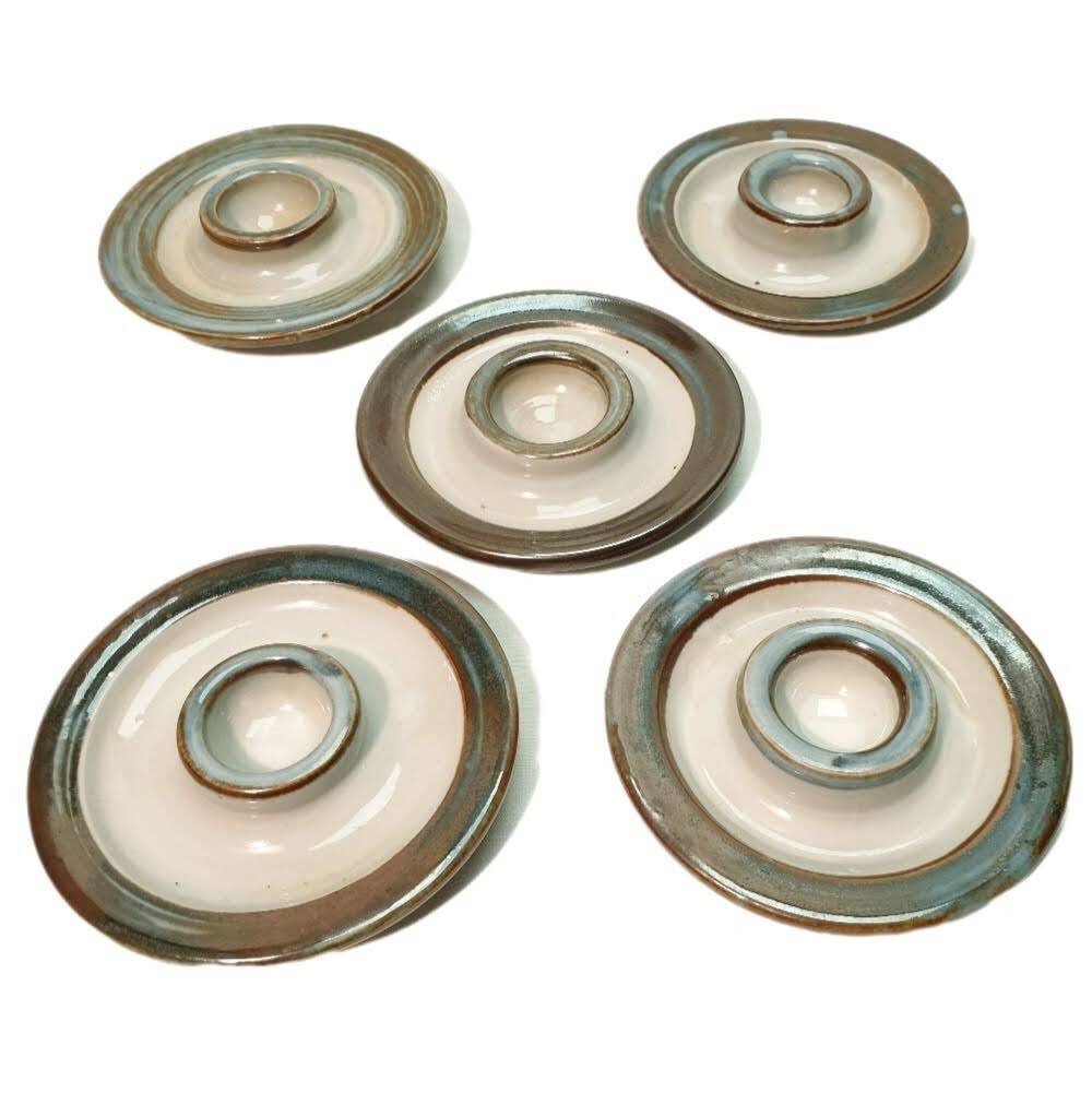 5 stoneware egg cups