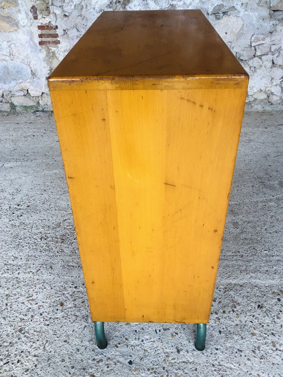 Mid-Century Vintage Storage Cabinet on Metal Legs