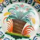 Antique French Earthenware Plate Nevers Calotte 19th Century
