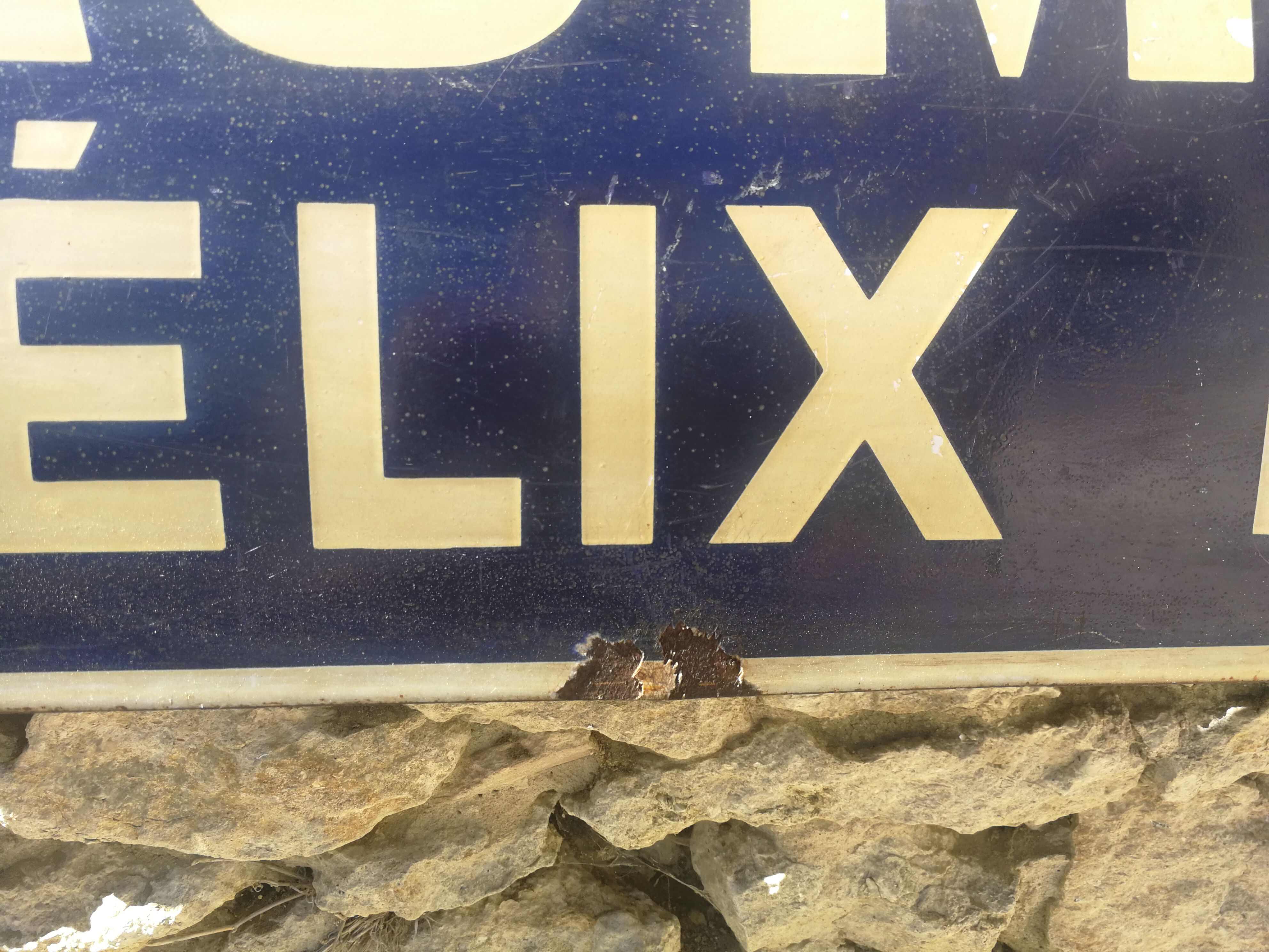 Former enamelled paris metro station plaque 1930