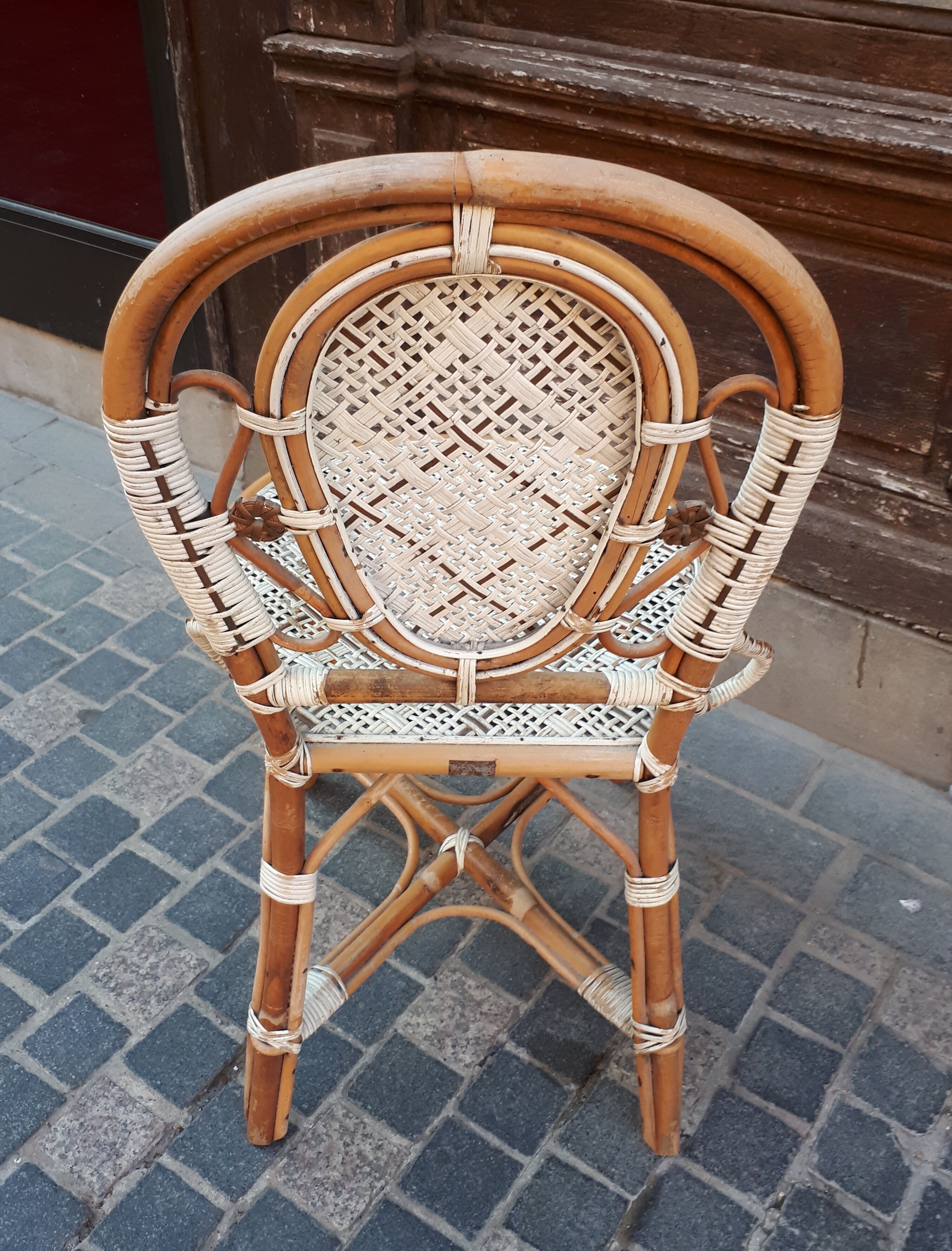 Perret and Vibert Paris rattan bistro chair