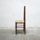 Chaise campagne paillée ancienne en bois