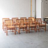 Set of 8 'King series' dining chairs by Rud Thygesen & Johnny Sørensen