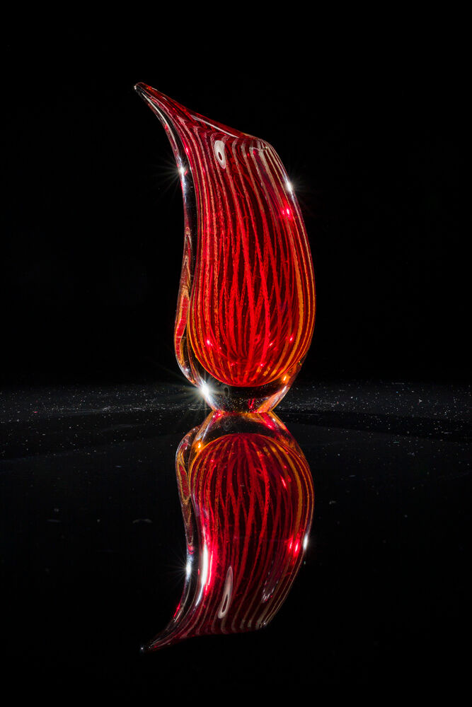 Italian Murano sommerso vase by Flavio Poli
