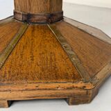 Ancienne table en bois de bistrot années 40/50 vintage finition laiton