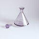 Art deco faceted violet crystal liquor carafe, Bohemia 1930s.