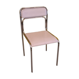 Retro Chrome Chair With Skai Upholstery