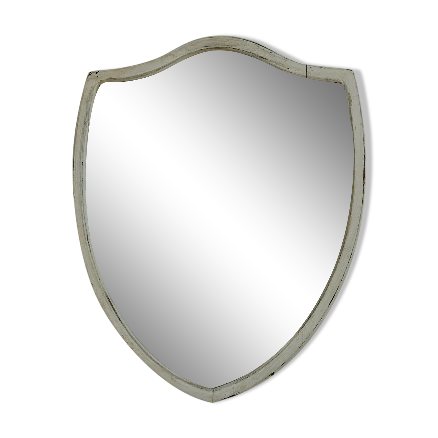 Weathered wooden mirror