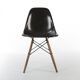 Chaise d'appoint noire Eames DSW originale vintage Herman Miller