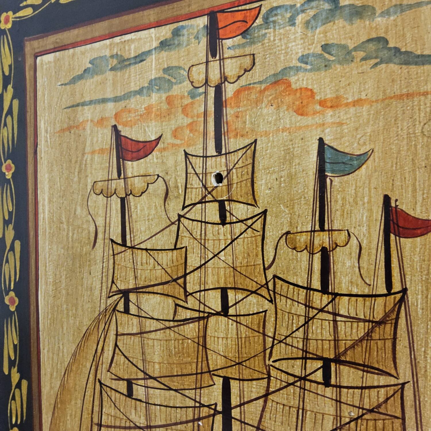 Vintage Indian wardrobe (nautical / ships) bohemian