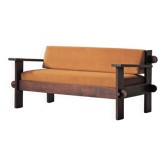 Architect's bench in solid wood, France, circa 1970.