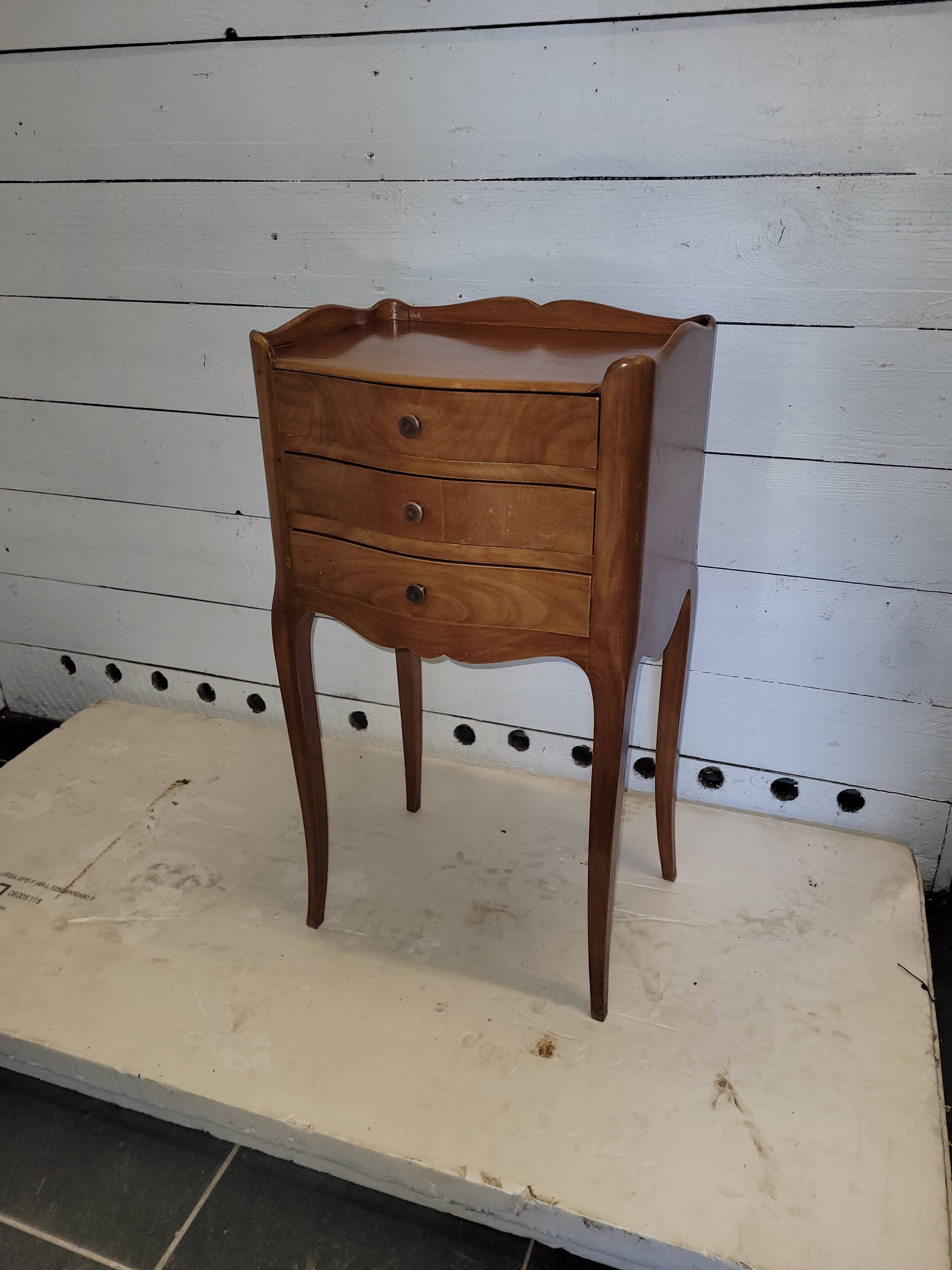 Louis XV style bedside table in cherry wood