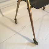 Serving table glass and brass, fifties