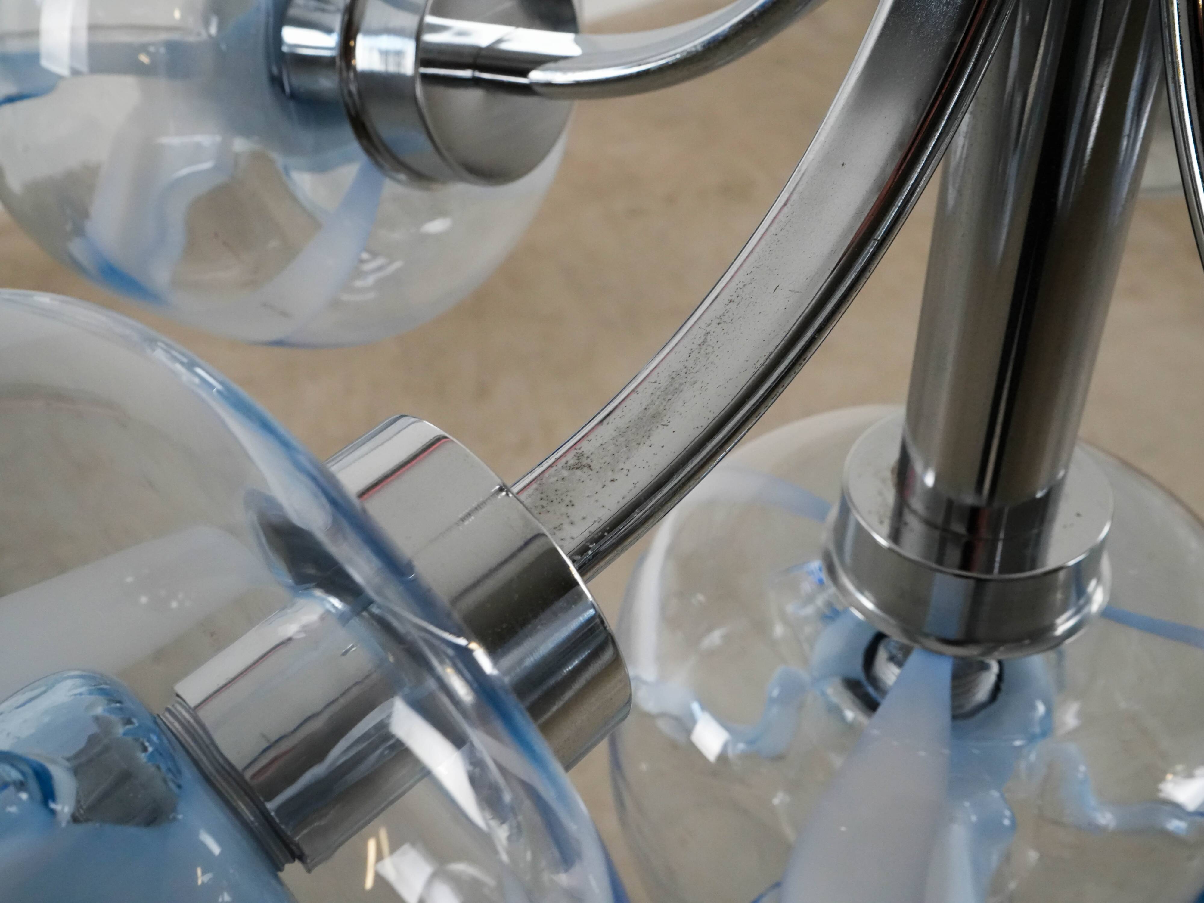 Chandelier, Italian design, Murano glass, 1970s, manufactured in Italy