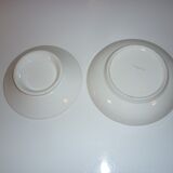 Set of 2 small cups with golden border