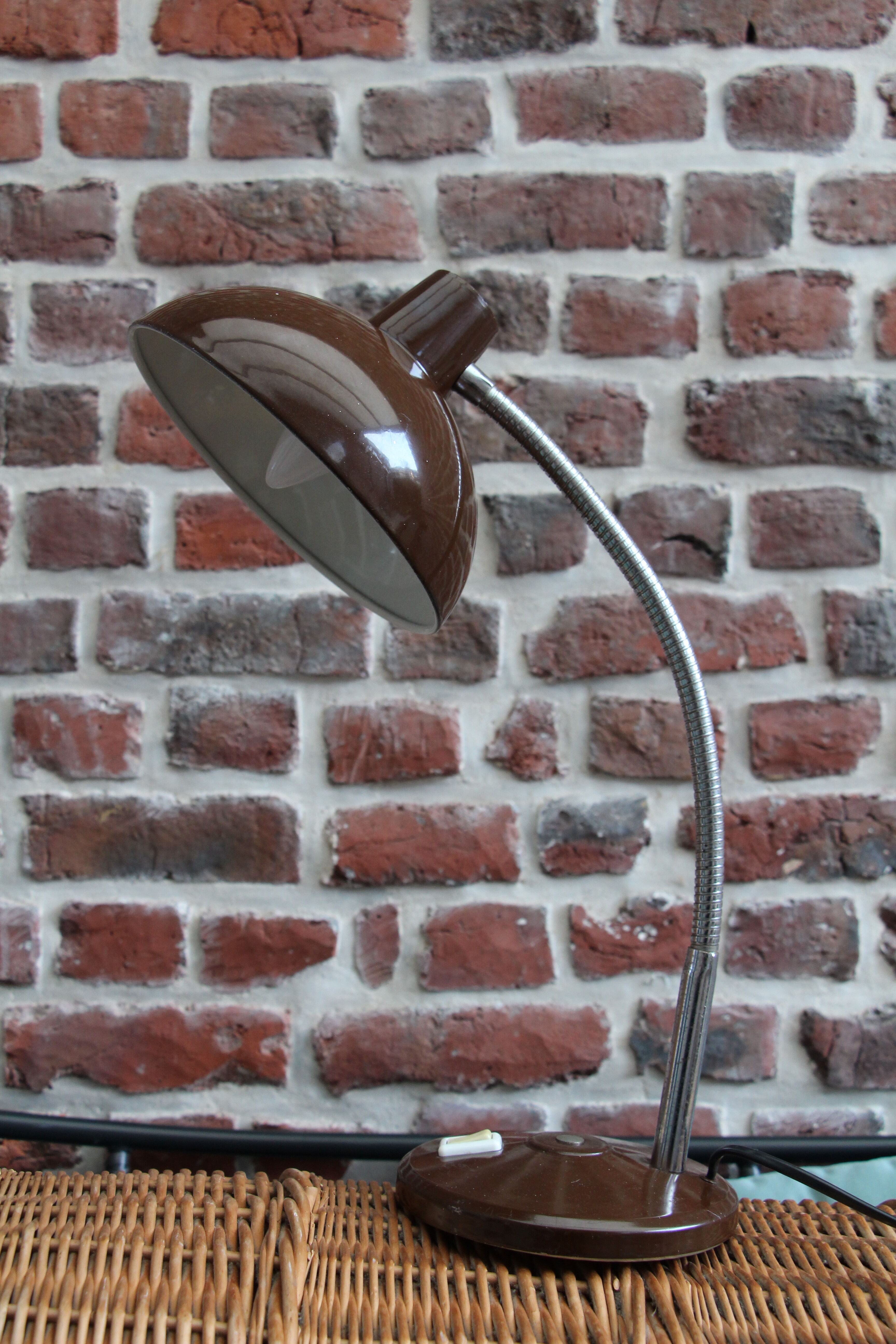 Brown desk lamp 70's