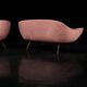 Vintage Mid-Century Space Age Velour Lounge Set from Paged, 1972, Set of 3