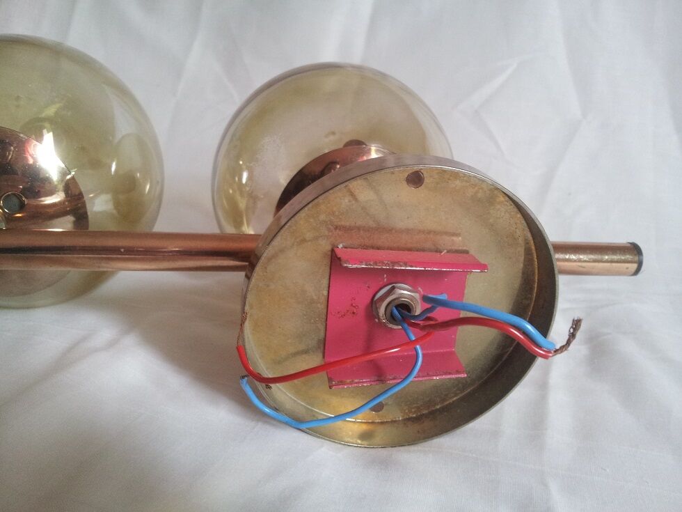 Applique 2 boules en verre