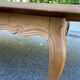 Large Louis XV dining table stripped in solid oak 1960 260cm