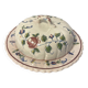 Nevers, cheese dome or butter dish in flowered earthenware, early 20th century